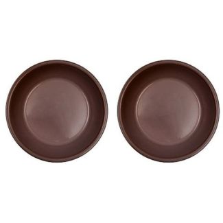 OYOY living design yuka lunch plate Ø22 x H1.9 cm 100% terracotta dark 2 stk