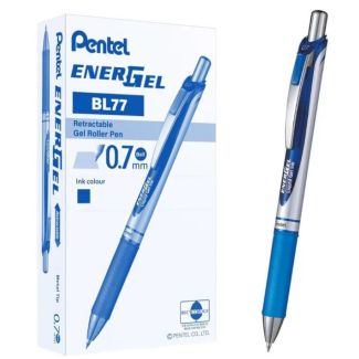 Pentel retractable gel roller pen ball 0.7mm ink colour BL77-C blue 12 stk