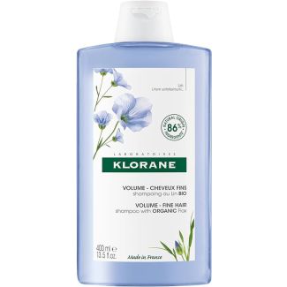 Pierre fabre klorane shampoo with organic flax volume fine hair 400ml