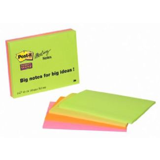 Post-it super sticky notes 152x101mm 45 ark mixfarvet 4 pack