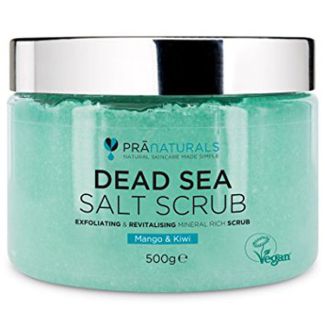 Pranaturals dead sea salt scrub mango & kiwi 500g