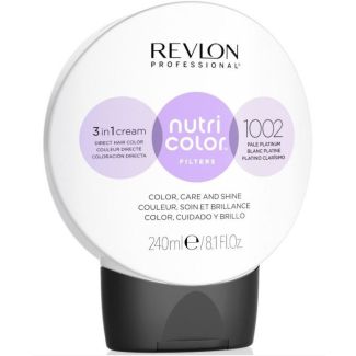 Revlon professional nutri color filters 3in1 cream direct hair color 1002 pale platinum 240ml 