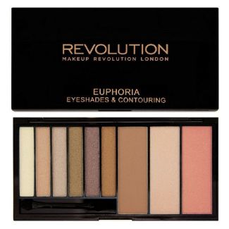 Revolution euphoria eyeshades & contouring bare euphoria palette