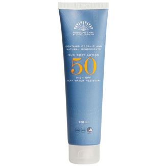 Rudolph care sun body lotion SPF50 contains organic and natural ingredients 150ml