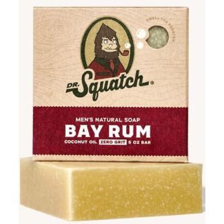 Dr. Squatch men's natural soap bay rum coconut oil zero grit 141.7g