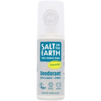 Salt of the earth 100% natural origin deodorant reffable spray unscented 100ml