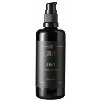 SMUK skincare 3 in 1 cleanser peel mask organic luxury 100ml