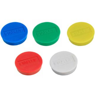Staples magneter 30mm 10 stk. assorteret farver