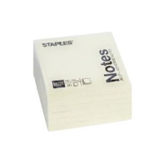 Staples notes 76x76mm 100 ark gul 12 pack