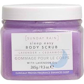 Sunday rain sleep easy body scrub lavender + cedarwood 265g