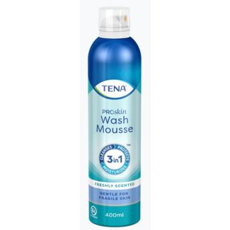 Tena proskin wash mousse 3 in 1 freshly scented 400ml (minus hætte)