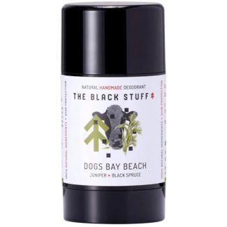 The black stuff natural handmade deodorant dogs bay beach juniper + black spruce 80g