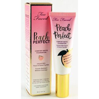 Too faced peach perfect comfort matte foundation infused with peach & sweet fig milk vanilla 48ml
