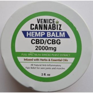 Venice cannabiz hemp balm CBD/CBG 2000mg infused with herbs & essential oils 59g