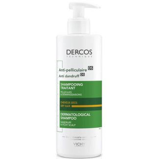 Vichy dercos technique anti dandruff dermatological shampoo dry hair 390ml