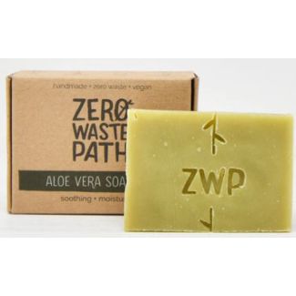 Zero waste path aloe vera soap bar soothing + moisturising batch 23 100g