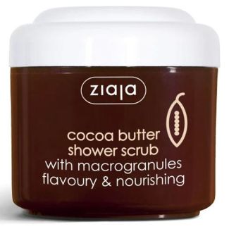 Ziaja cocoa butter shower scrub with macrogranules flavoury & nourishing 200ml