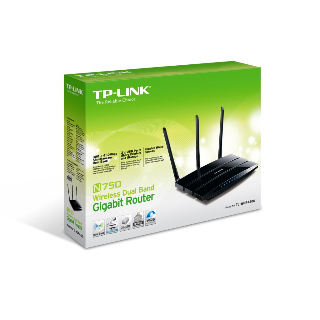 TP-Link TL-WDR4300 N750 wireless dual band gigabit router