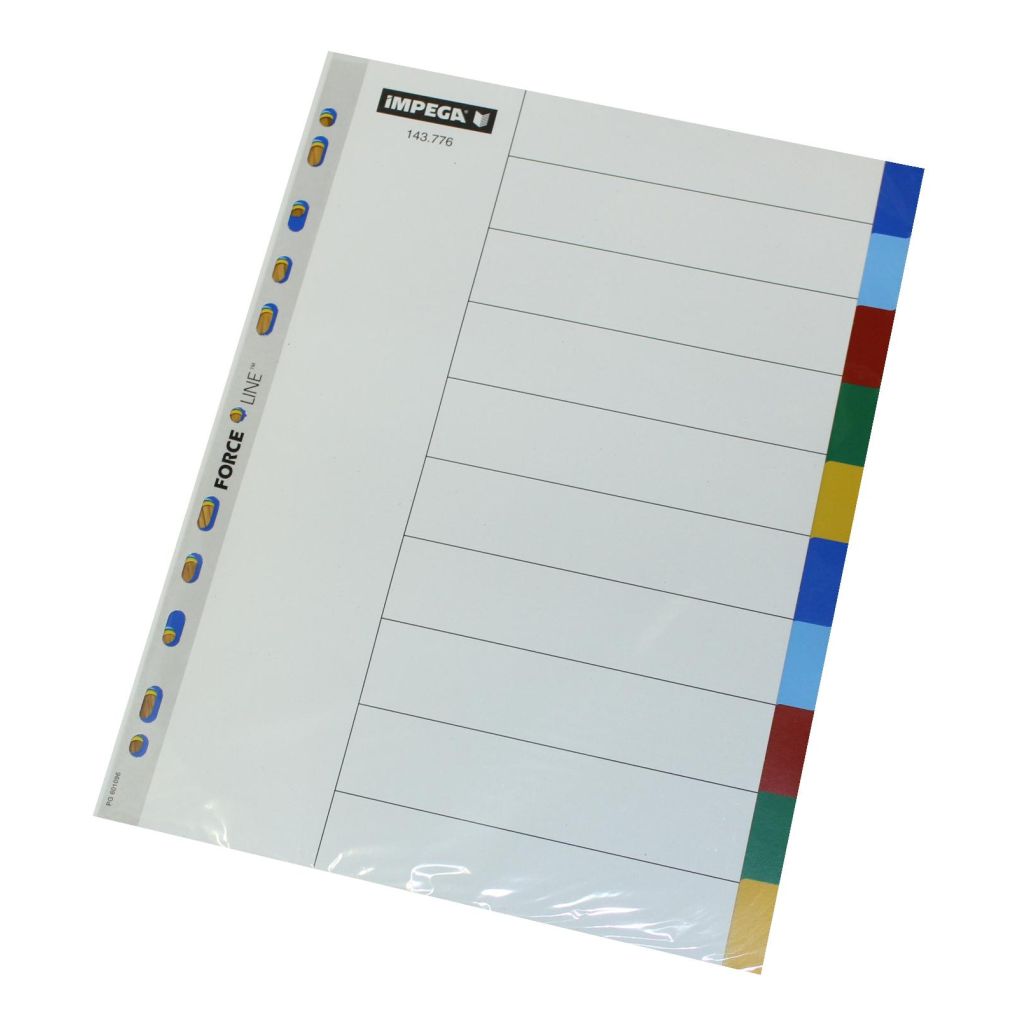 Register Imgega A4 10 faner i farver