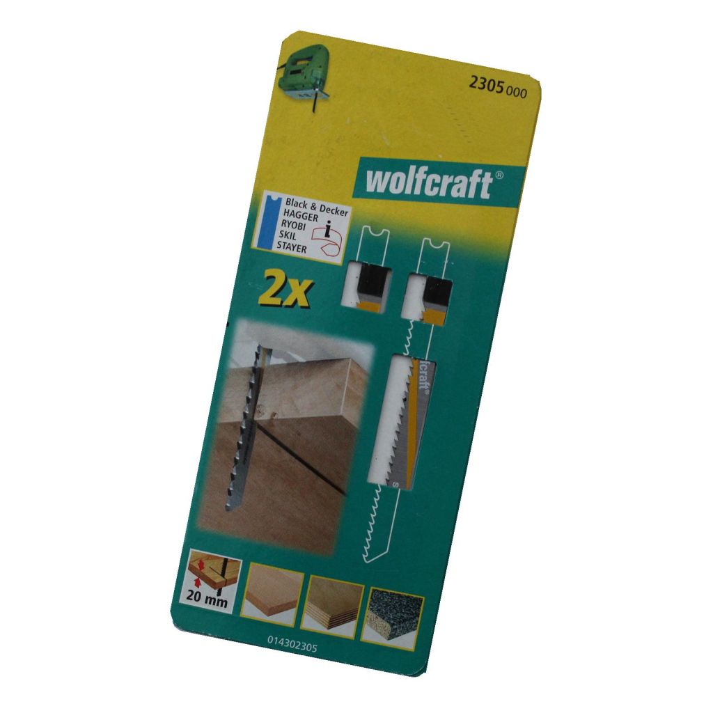 Stiksavsklinger 2 x HCS 80/61,5mm Wolfcraft 2305000