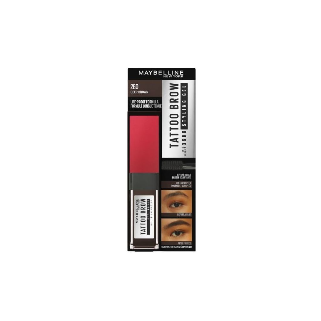 Maybelline tattoo brow styling gel 260 deep brown 6ml