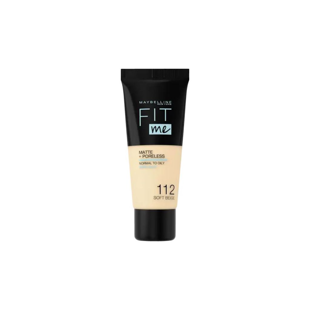 Maybelline new york fit me matte poreless normal to oily skin 112 soft beige 30ml