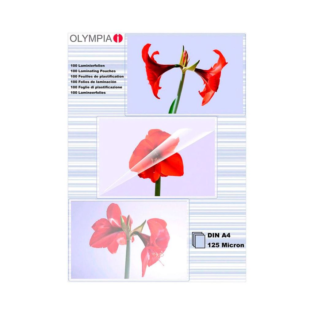 Olympia lamineringsfolie transparante 125 micron A4 100stk 