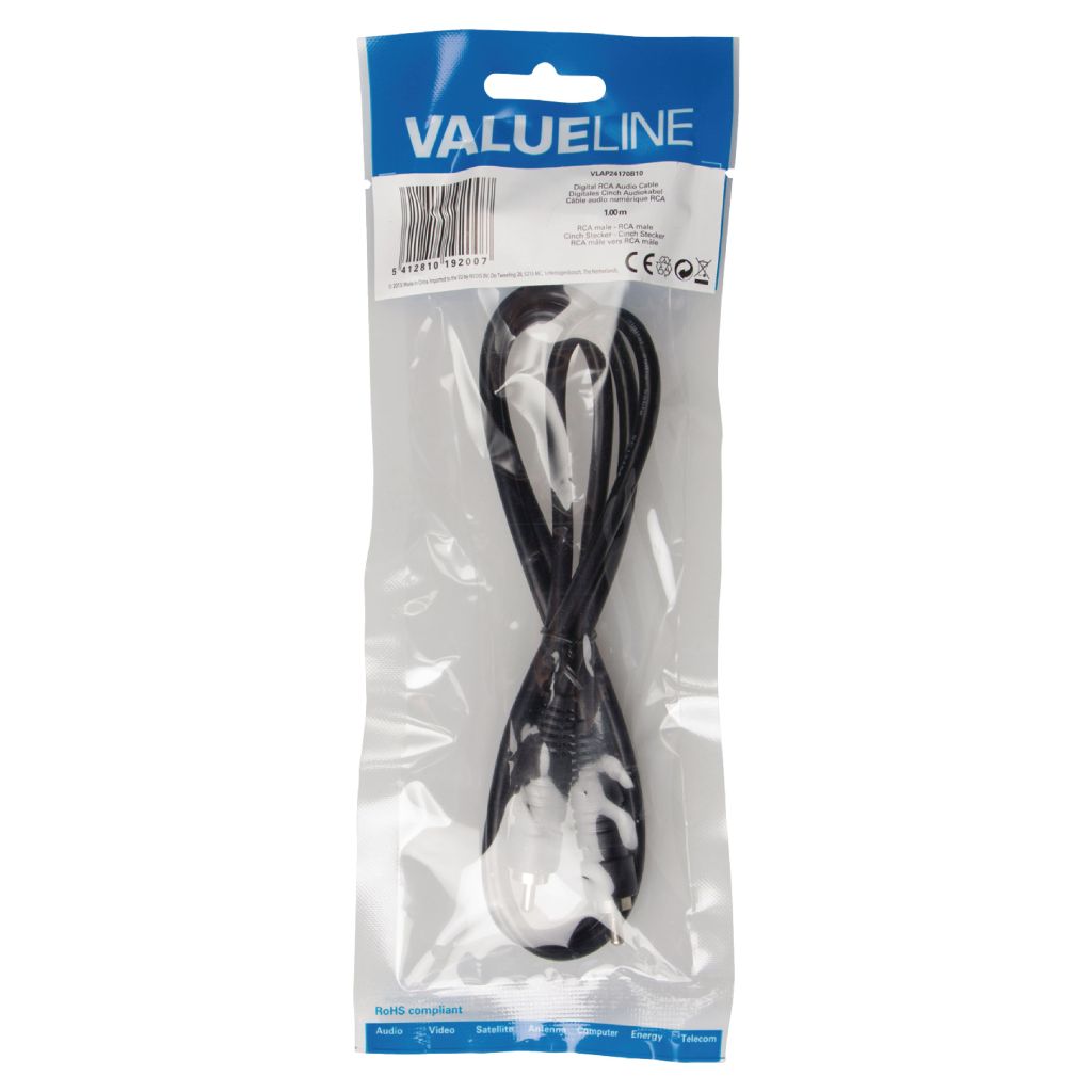 Valueline VLAP24170B10 Digital audio cable RCA male - male 1m