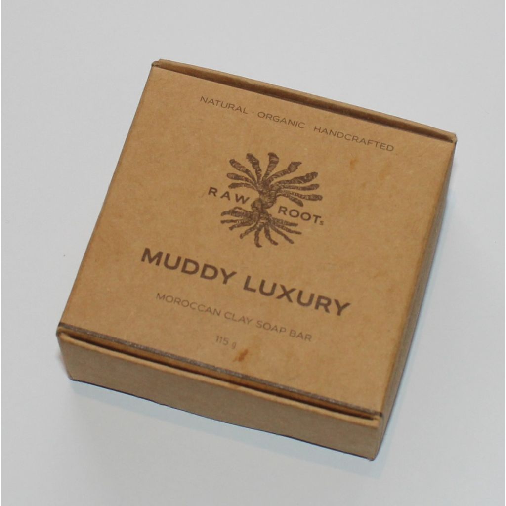 Raw roots muddy luxury moroccan clay soap bar 115g