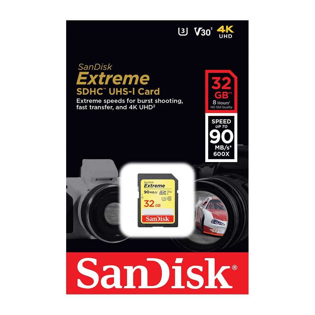 Sandisk Extreme SDHC UHS-I 32gb/90MB/s class 10