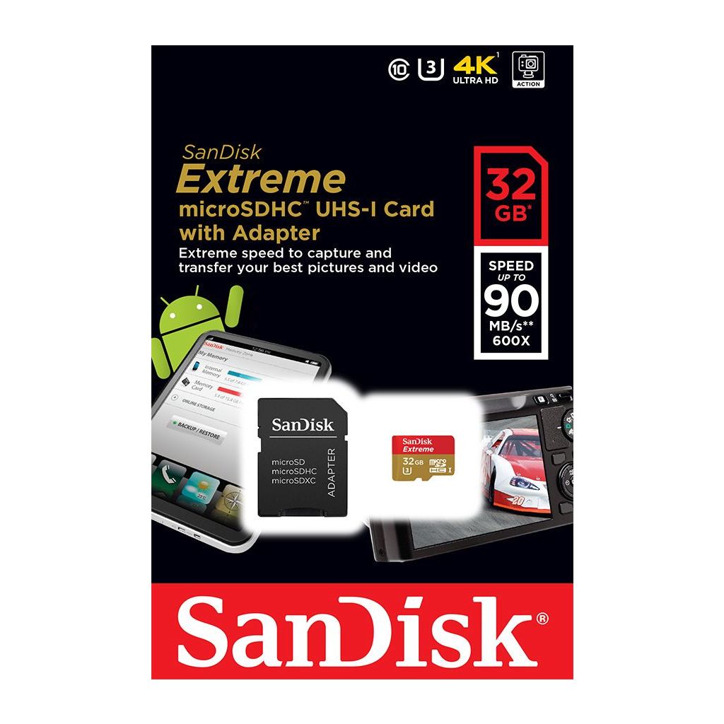 Sandisk Extreme microSDHC UHS-I 32gb/90MB/s class 10