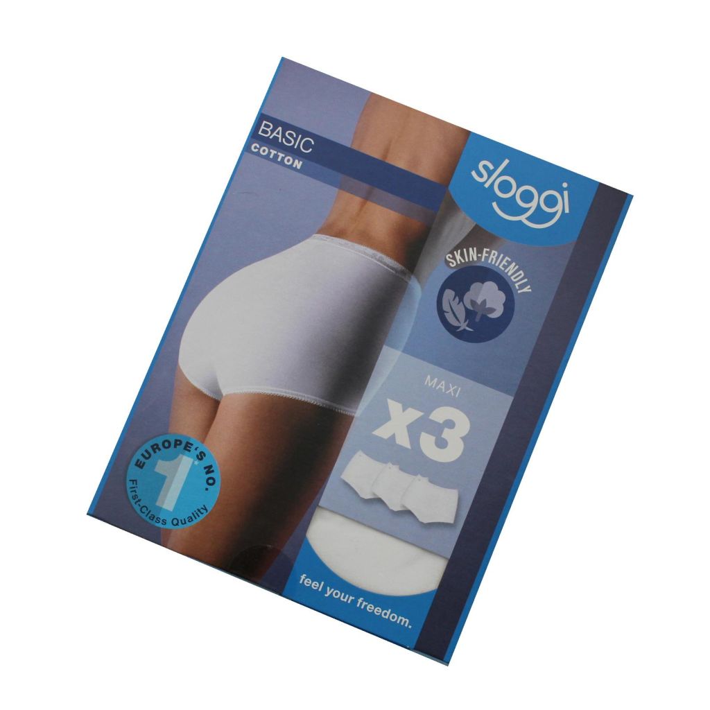 Sloggi 100 cotton natural Maxi hvide 3pk str 40