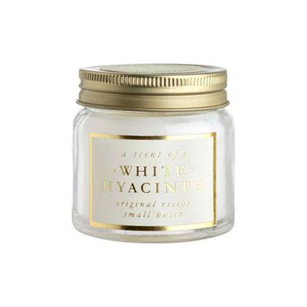 A secret of a white hyacinth candle