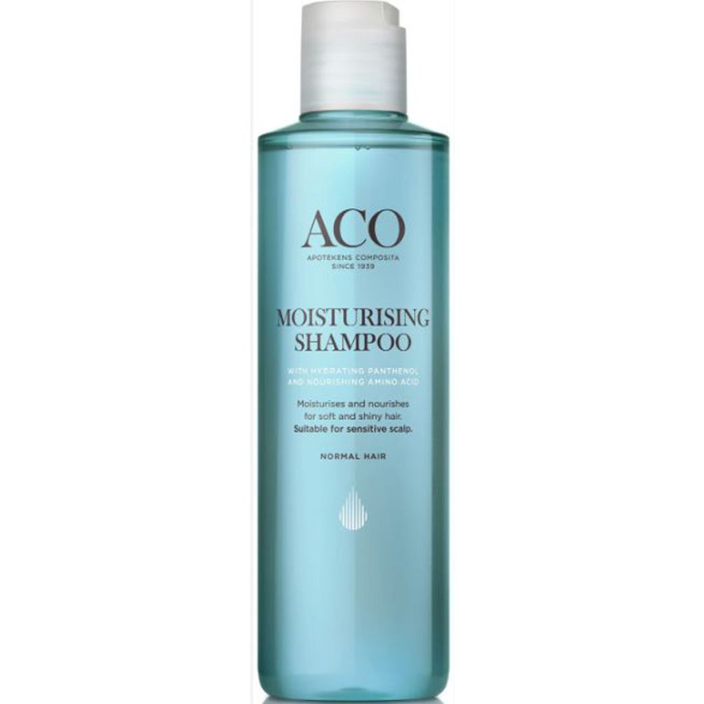 ACO moisturising shampoo with hydrating panthenol and nourishing amino acid normal hair 250ml