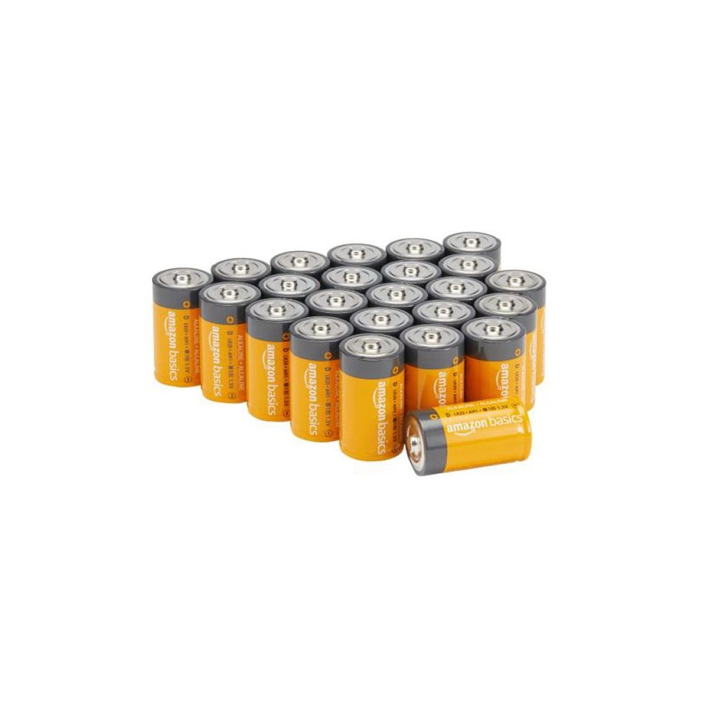 Amazon basics D cell everyday alkaline batteries 24 stk