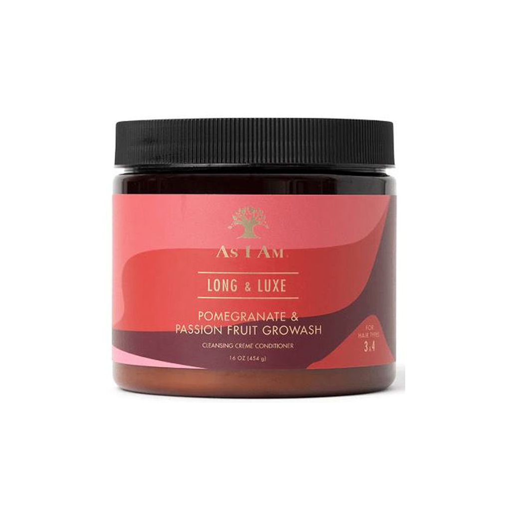 As i am long & luxe growash cleansing creme conditioner pomegranate & passion fruit 454g 
