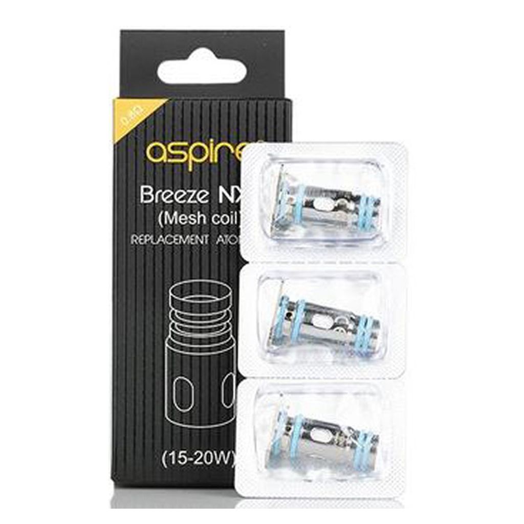 Aspire breeze NXT mesh coil replacement atomizer 0.8ohm 15-20W 3 stk