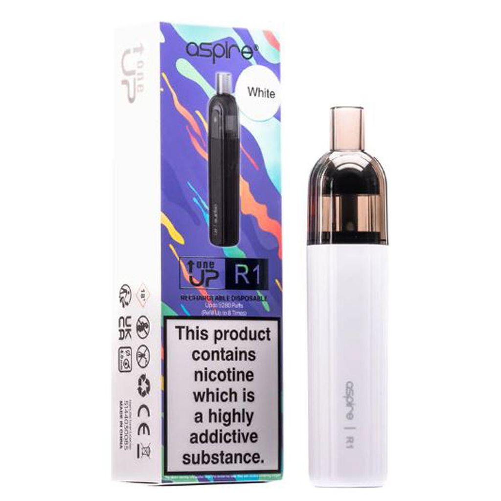 Aspire innovate the way you vape Oneup R1 white 