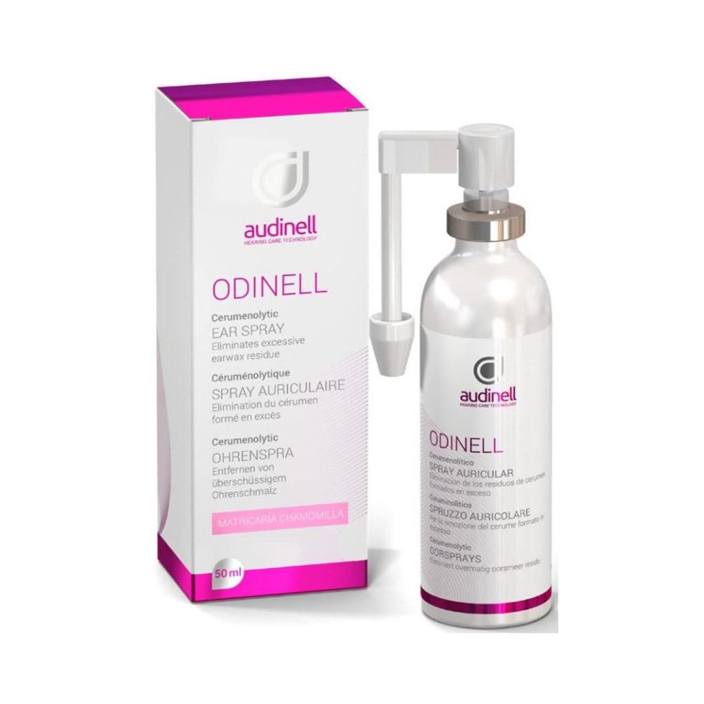 Audinell hearing care technology odinell cerumenolytic ear spray matricaria chamomilla 50ml