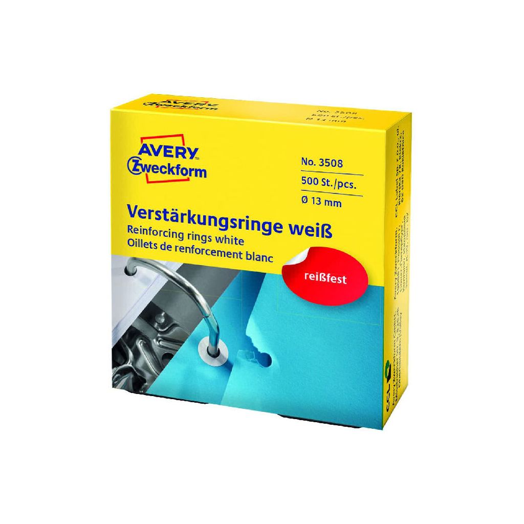 Avery zweckform hulforstærkere ø13mm 500 stk. 3508