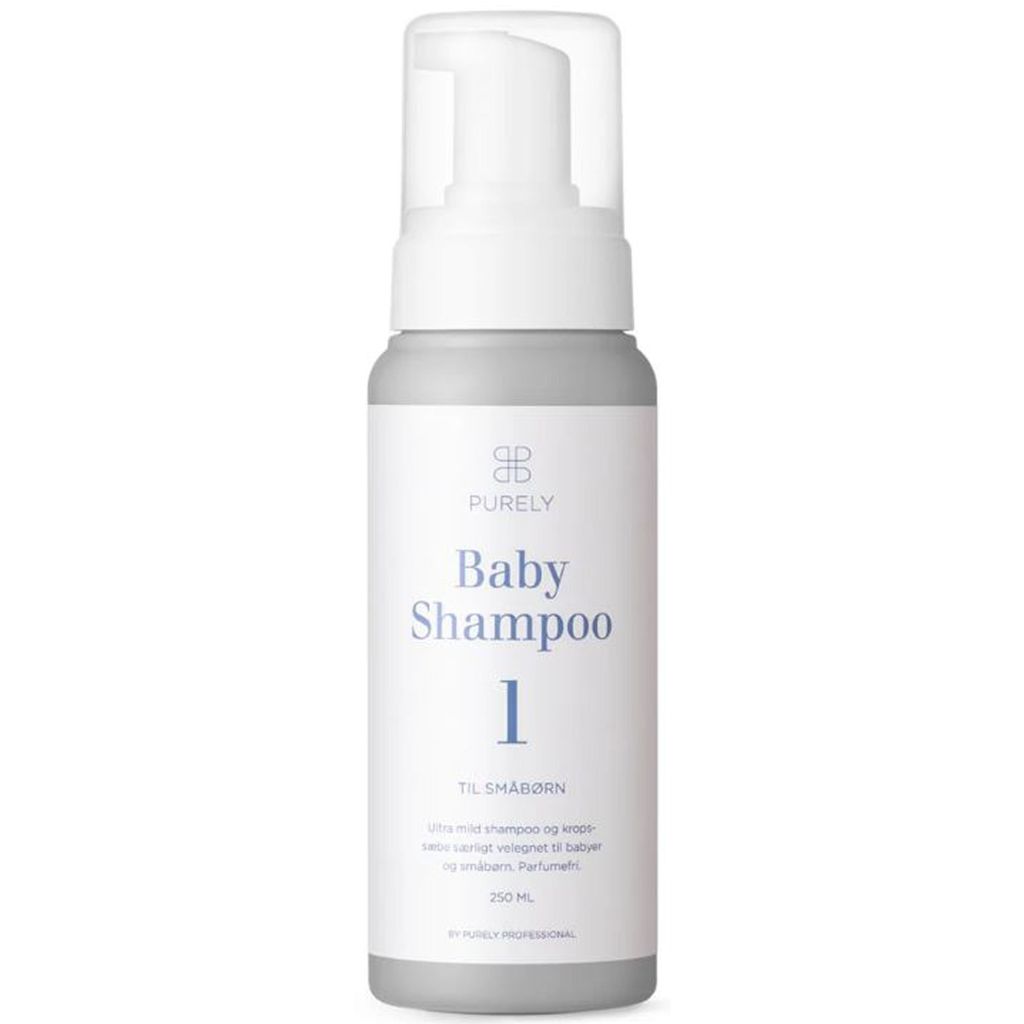 Purely baby shampoo 1 til småbørn 250ml (minus hætte)