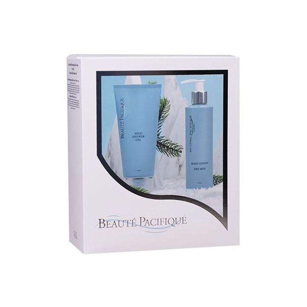 Beauté pacifique gaveæske - enriched moisturizing body lotion dry skin 200ml + seriously mild shower gel 200ml