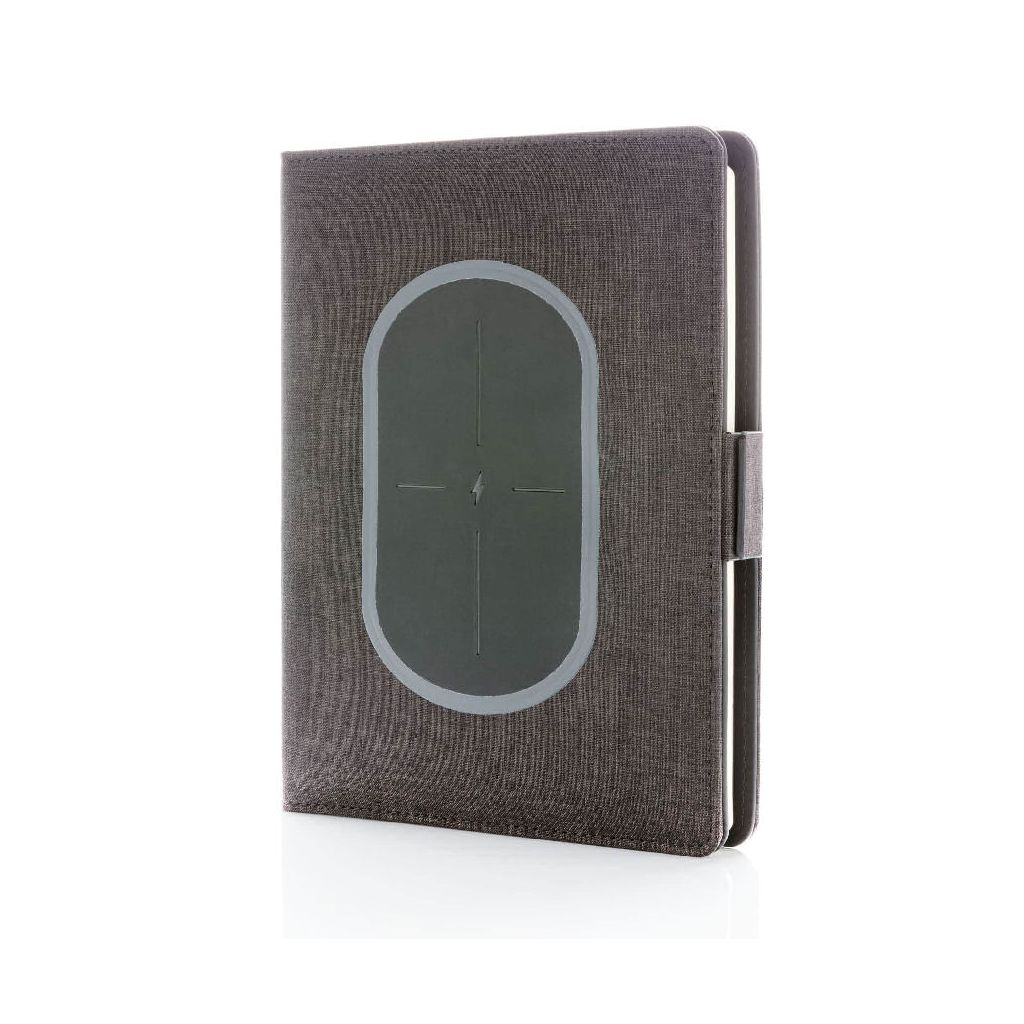 Bestsecret konferencemappe med trådløs oplader + notesbog 5000mah sort