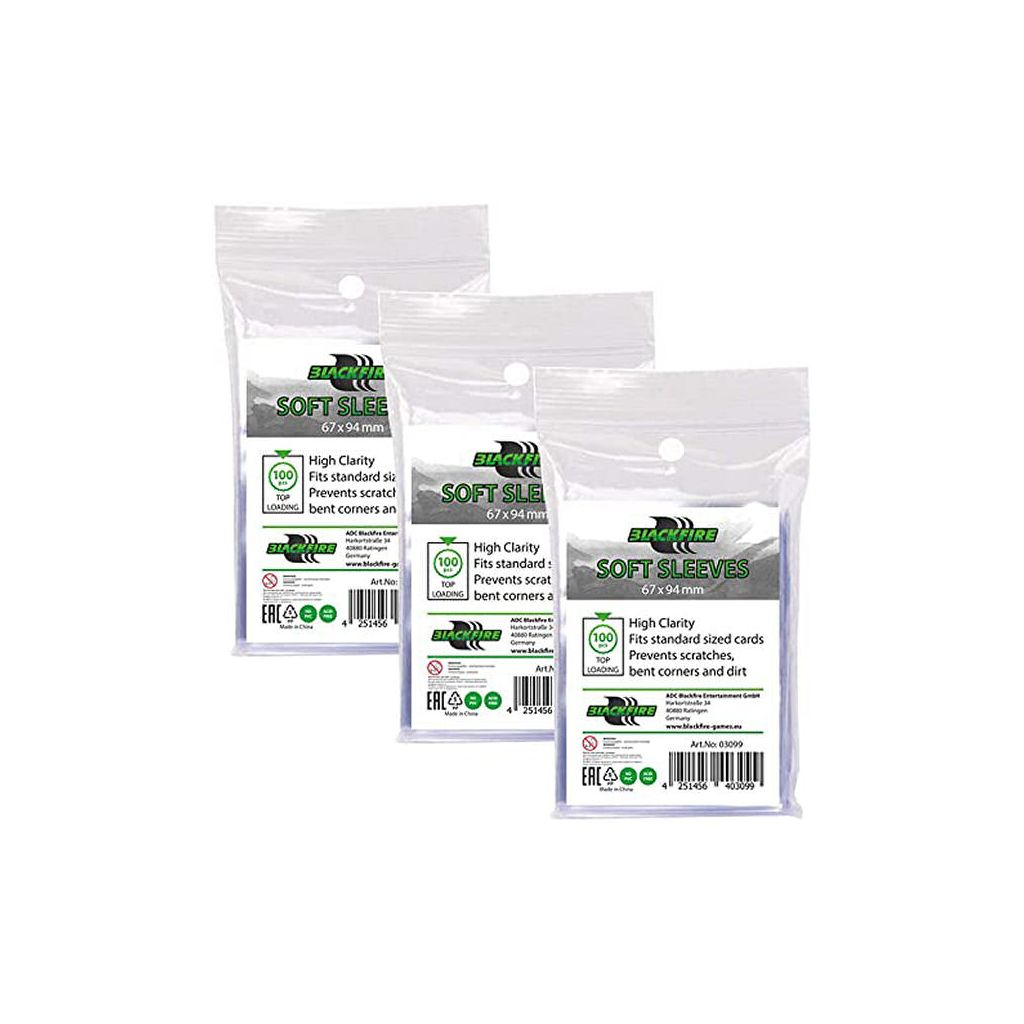 Blackfire soft sleeves 67x94mm 100 stk. 3 pakker samlet