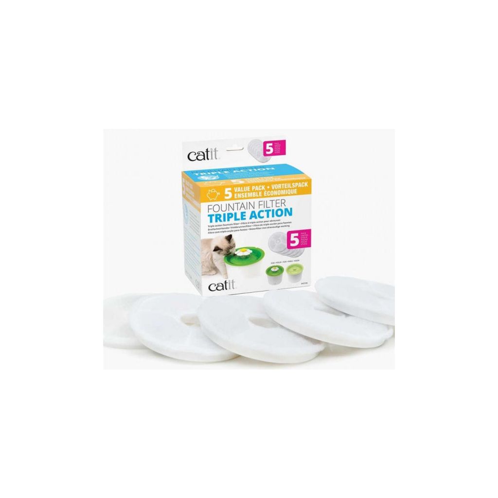 Catit fountain filter triple action 5 stk.