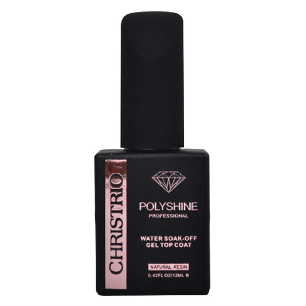 Christrio polyshine professional water soak-off gel top coat natural resin 12ml