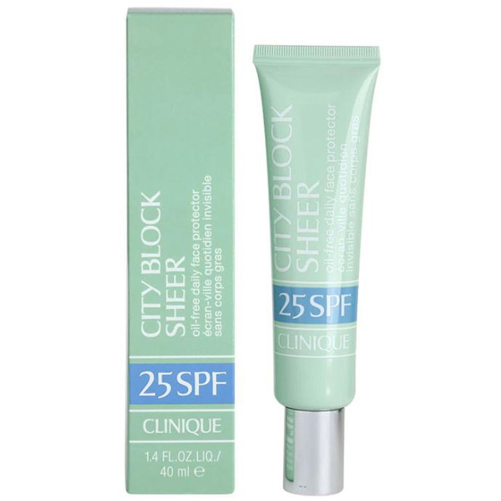 Clinique city block sheer oil-free daily face protector SPF25 all skin types 40ml