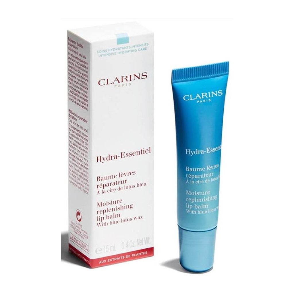 Clarins paris hydra-essentiel moisture replenishing lip balm with blue lotus wax 15ml