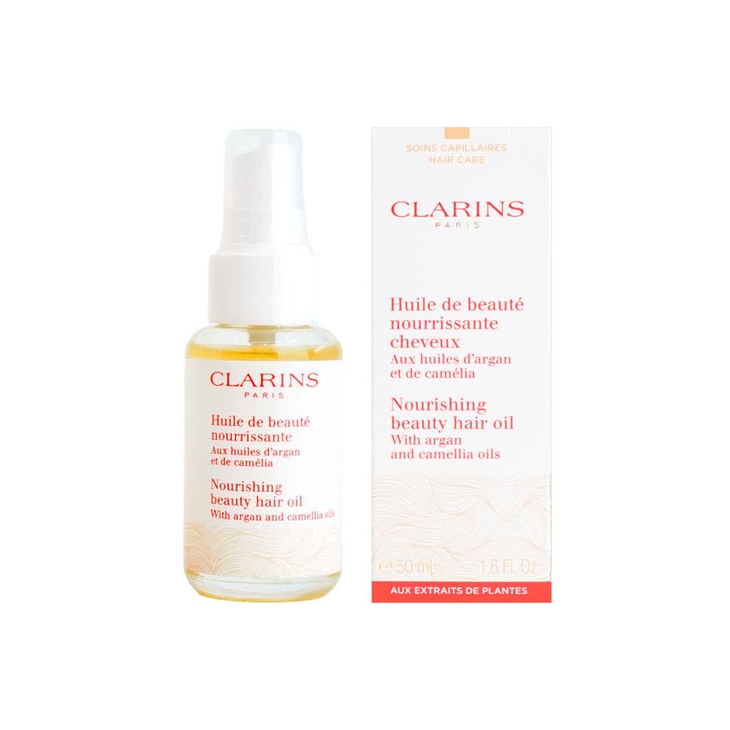 Clarins paris nourishing beauty hair oil with argan and camellia oils 50ml