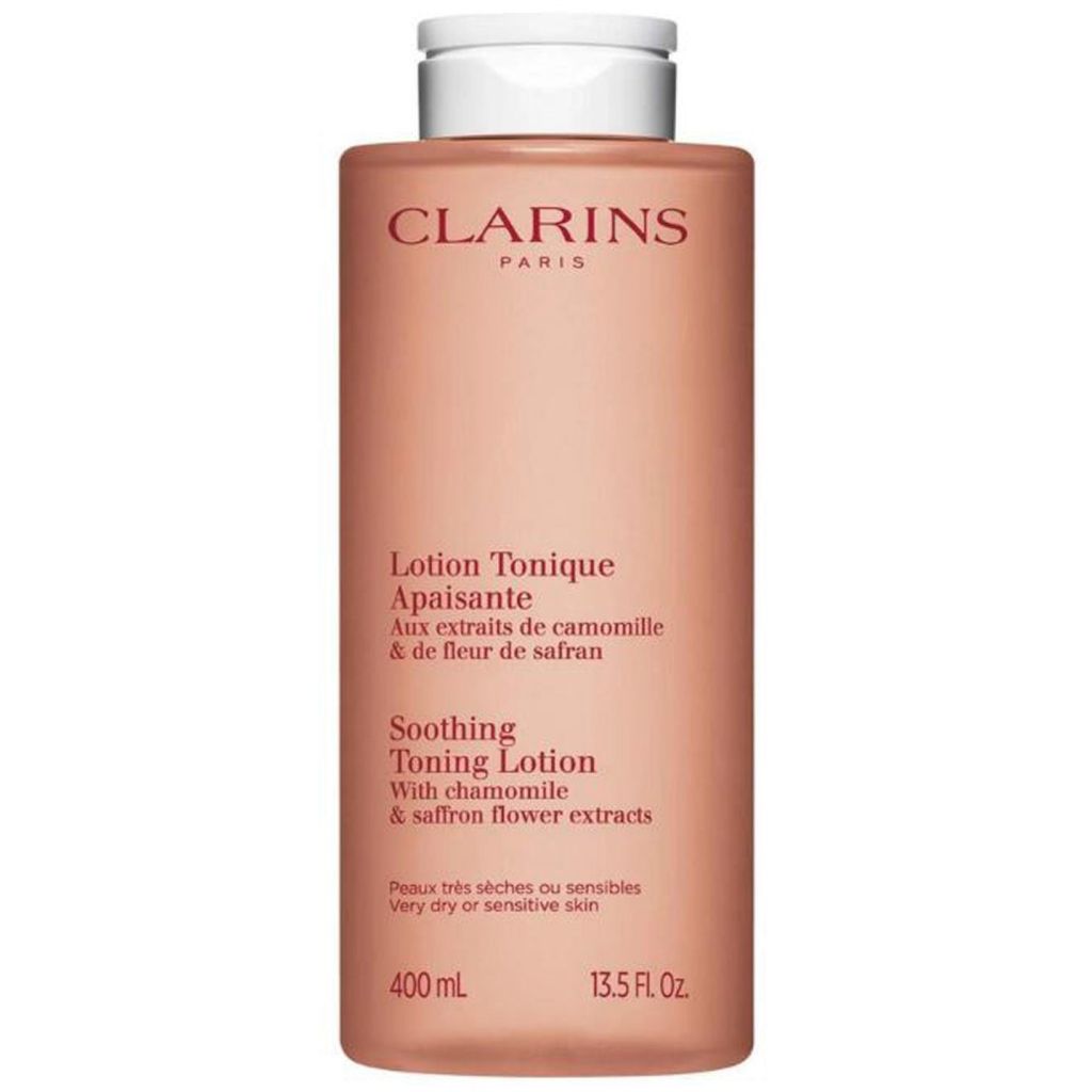 Clarins paris soothing toning lotion with chamomile & saffron flower extracts very dry and sensitive skin 400ml